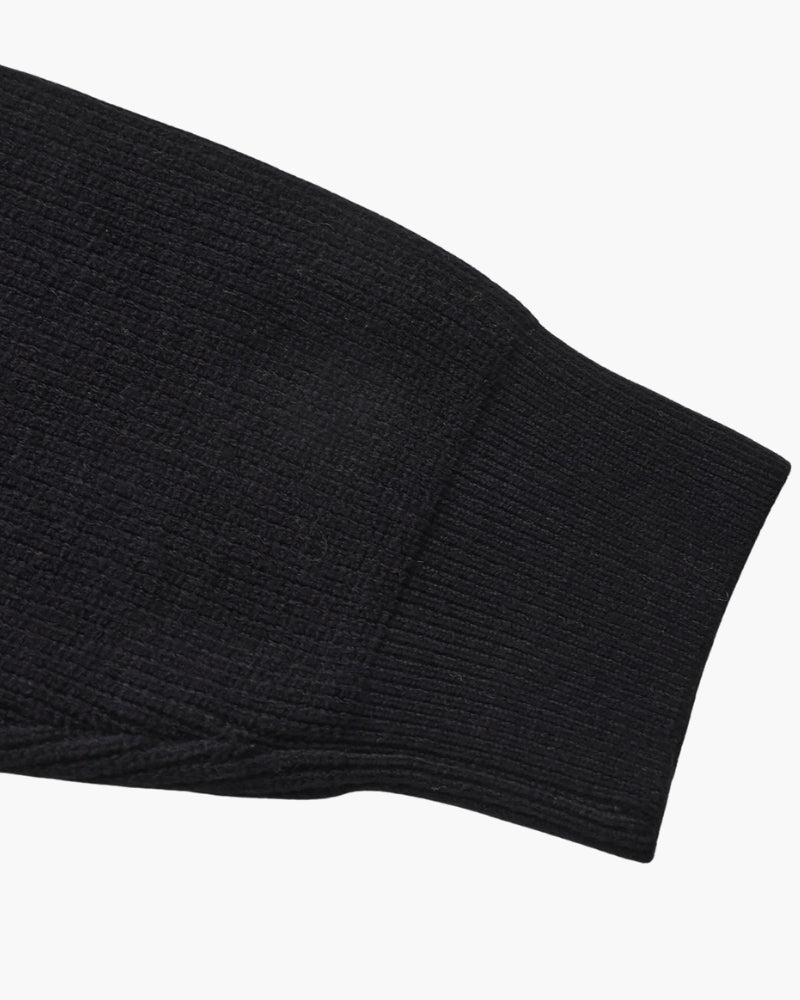 Men's Luxury Half-Zip Knit Pullover Sweater - Ribbed Texture, Cotton Blend