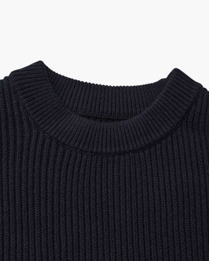 Classic Men's Rib Knit Crewneck Sweater - Soft Wool Blend Luxury Apparel