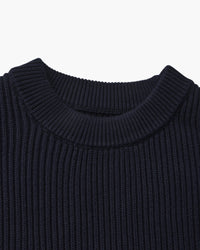 Classic Men's Rib Knit Crewneck Sweater - Soft Wool Blend Luxury Apparel