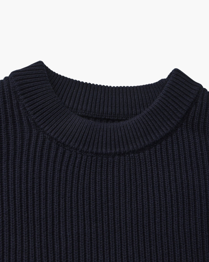 Classic Men's Rib Knit Crewneck Sweater - Soft Wool Blend Luxury Apparel