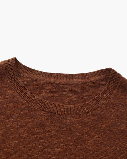 Premium Linen Cotton Blend Crewneck Tee: Soft, Breathable, Versatile Style