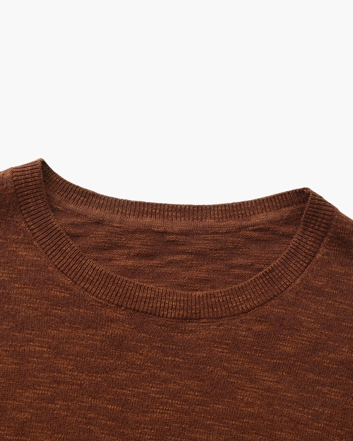 Premium Linen Cotton Blend Crewneck Tee: Soft, Breathable, Versatile Style