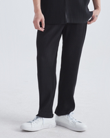 Comfortable Ribbed Cotton Blend Pantalon: Lightweight, Relaxed Fit, Breathable Men's Trousers