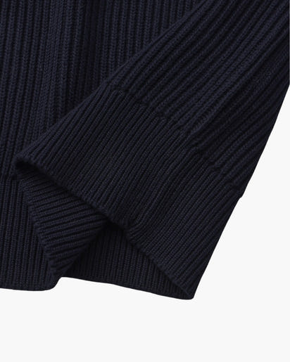 Classic Men's Rib Knit Crewneck Sweater - Soft Wool Blend Luxury Apparel