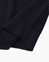 Classic Men's Rib Knit Crewneck Sweater - Soft Wool Blend Luxury Apparel