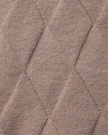 Premium Diamond Knit Zip Cardigan for Men – Stylish Warmth & Timeless Elegance