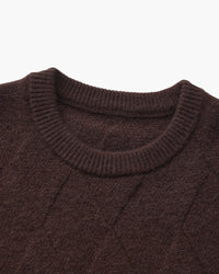 Timeless Diamond Knit Crewneck Sweater - Premium Wool Blend for Men