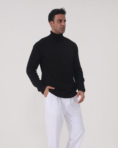 Luxurious Merino Wool Turtleneck for Men - Warm, Soft, Stylish, Versatile