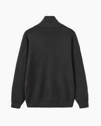 Men's Luxury Half-Zip Knit Pullover Sweater - Ribbed Texture, Cotton Blend