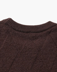Timeless Diamond Knit Crewneck Sweater - Premium Wool Blend for Men