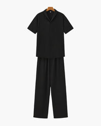 Men's Premium 100% Cotton Polo & Pant Set - Stylish Casual Loungewear