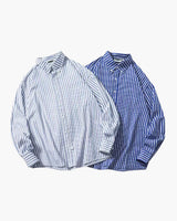 Comfortable Oversized Striped Cotton Shirt for Men - Modern Relaxed Fit Style