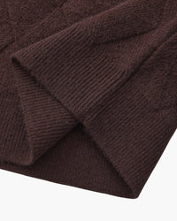 Timeless Diamond Knit Crewneck Sweater - Premium Wool Blend for Men