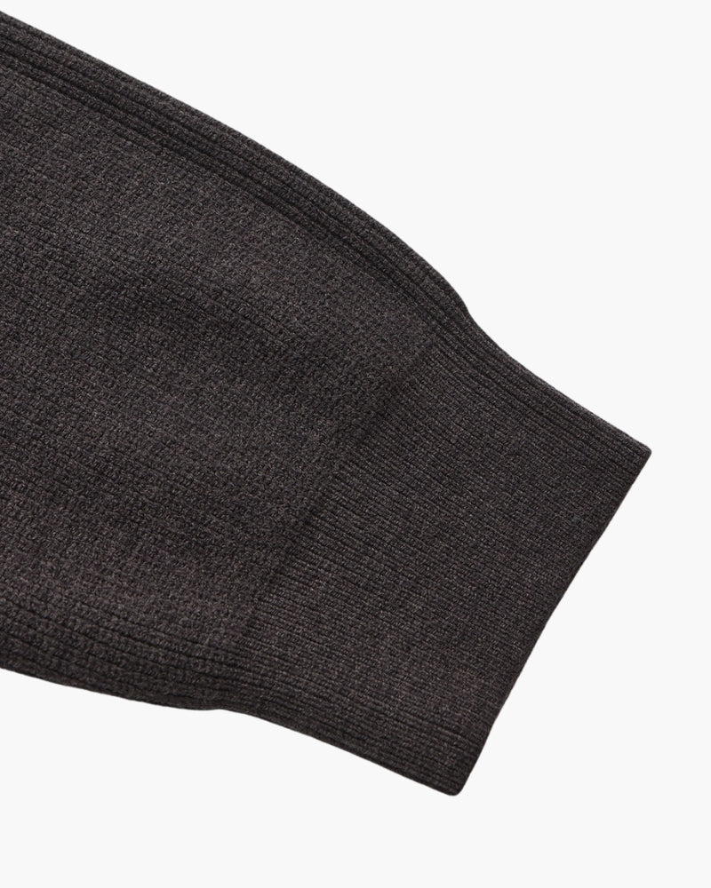 Men's Luxury Half-Zip Knit Pullover Sweater - Ribbed Texture, Cotton Blend