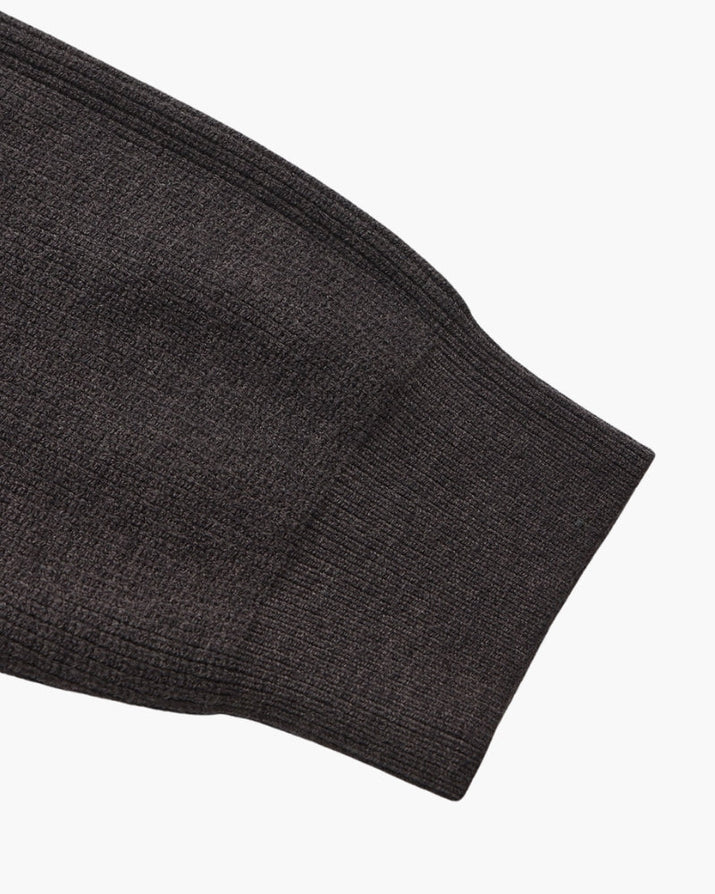 Men's Luxury Half-Zip Knit Pullover Sweater - Ribbed Texture, Cotton Blend