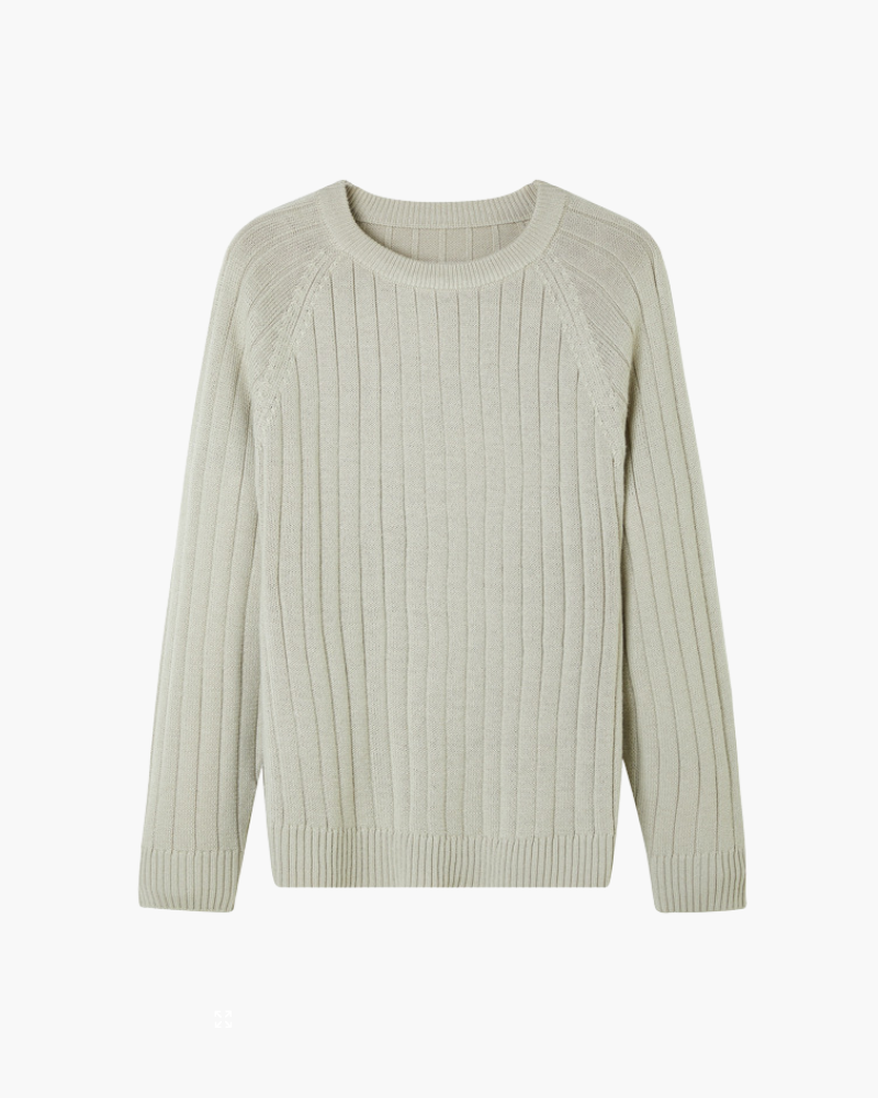 Men's 100% Premium Wool Knit Sweater for Timeless Autumn Winter Style