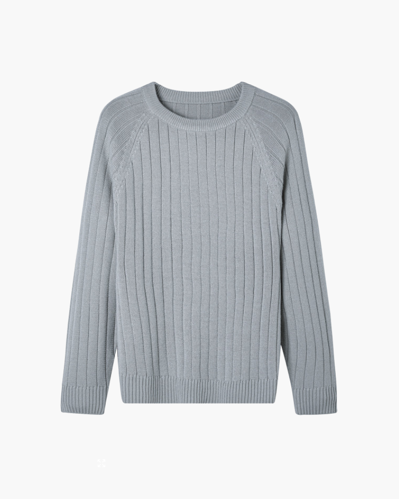 Men's 100% Premium Wool Knit Sweater for Timeless Autumn Winter Style