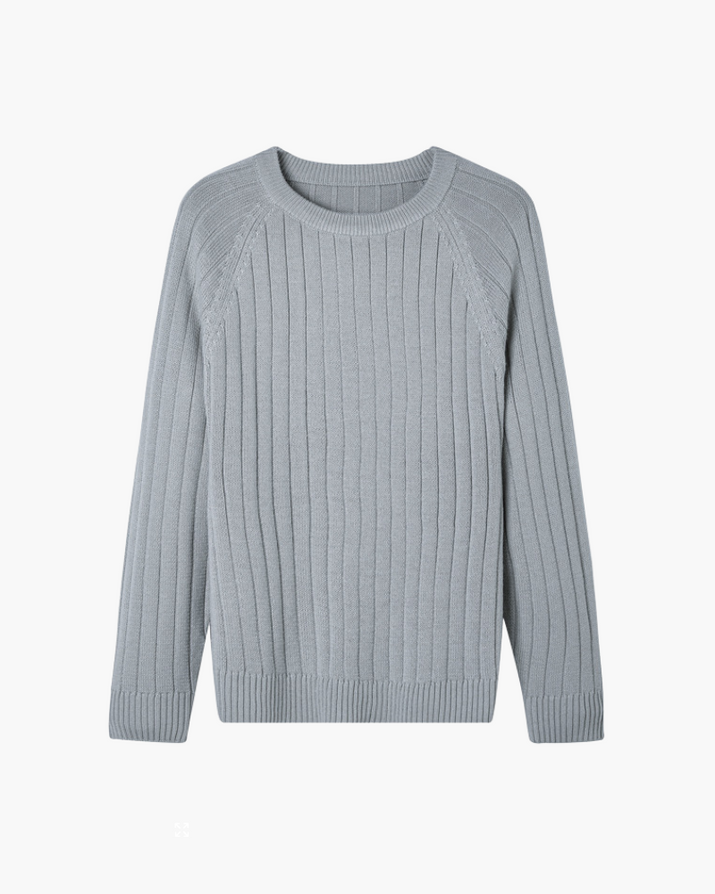 Men's 100% Premium Wool Knit Sweater for Timeless Autumn Winter Style