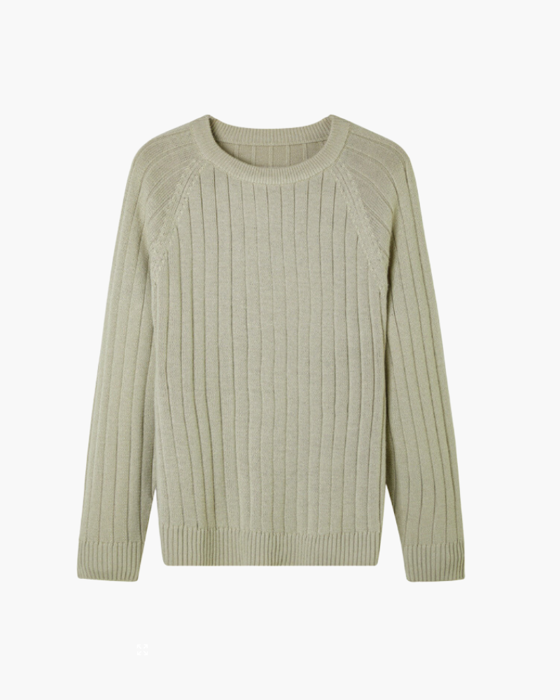 Men's 100% Premium Wool Knit Sweater for Timeless Autumn Winter Style
