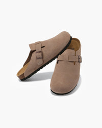 Old Money Luxury Suede Clogs: Premium Calf Leather, Comfortable Slip-On Loafers for Men