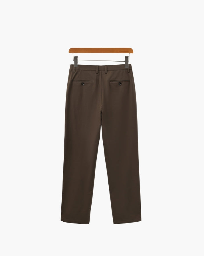 Sophisticated Men's Wool Blend Tailored Trousers - Smart, Versatile, Comfortable