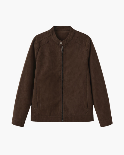 Men's Premium Suede Leather Jacket: Luxurious, Classic Fit, Warm Winter Outerwear
