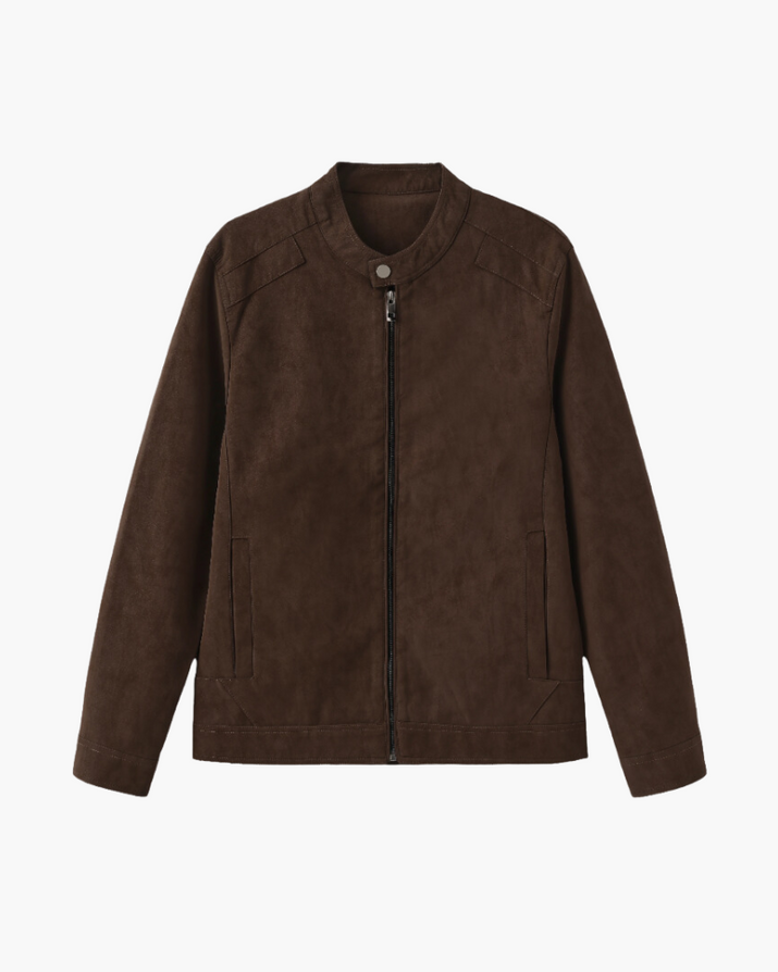 Men's Premium Suede Leather Jacket: Luxurious, Classic Fit, Warm Winter Outerwear