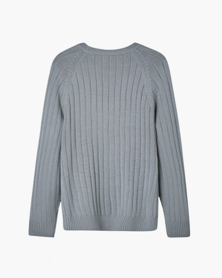 Men's 100% Premium Wool Knit Sweater for Timeless Autumn Winter Style