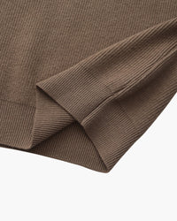 Men's Luxury Half-Zip Knit Pullover Sweater - Ribbed Texture, Cotton Blend