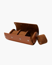 Premium Genuine Leather Single Watch Holder for Travel & Display