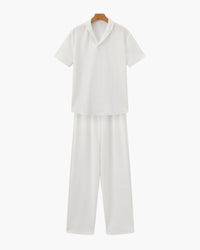 Men's Premium 100% Cotton Polo & Pant Set - Stylish Casual Loungewear