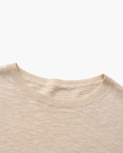 Premium Linen Cotton Blend Crewneck Tee: Soft, Breathable, Versatile Style