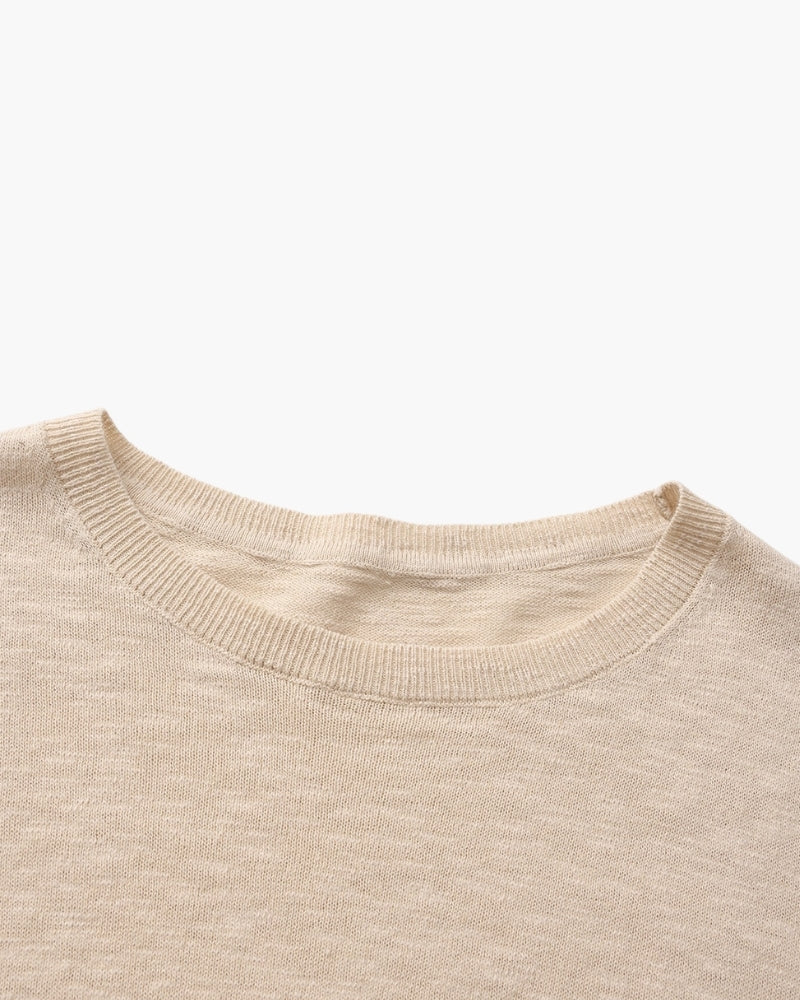 Premium Linen Cotton Blend Crewneck Tee: Soft, Breathable, Versatile Style