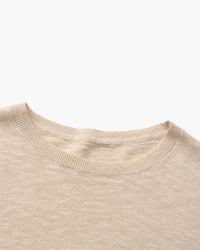 Premium Linen Cotton Blend Crewneck Tee: Soft, Breathable, Versatile Style