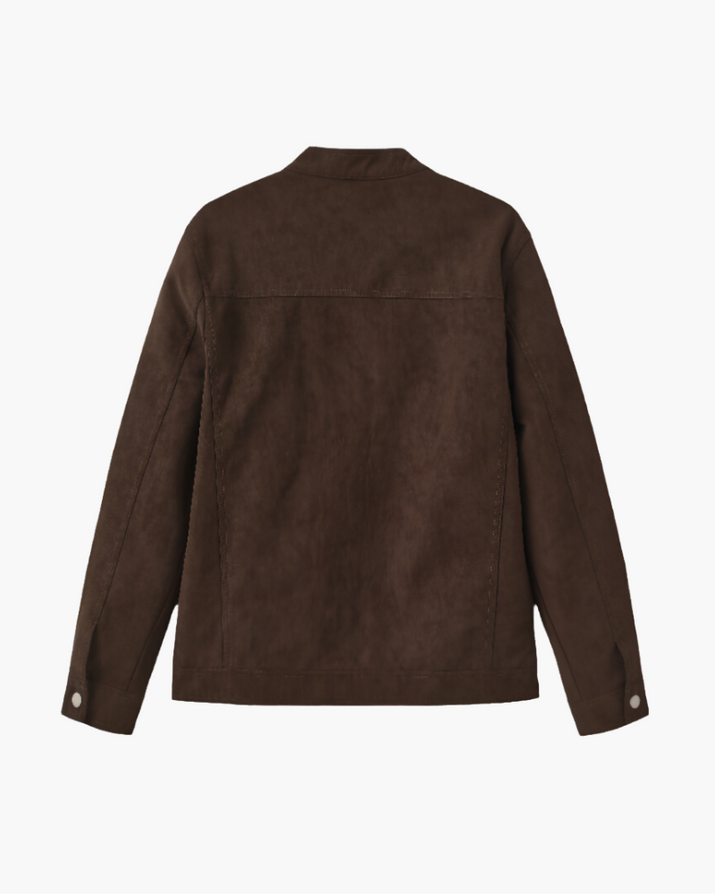 Men's Premium Suede Leather Jacket: Luxurious, Classic Fit, Warm Winter Outerwear