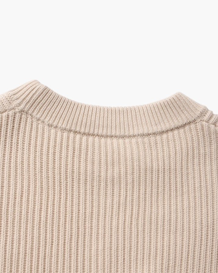 Classic Men's Rib Knit Crewneck Sweater - Soft Wool Blend Luxury Apparel