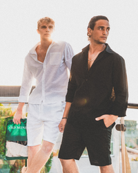 Casablanca Men's Premium Linen Shorts: Lightweight, Breathable for Effortless Summer Comfort