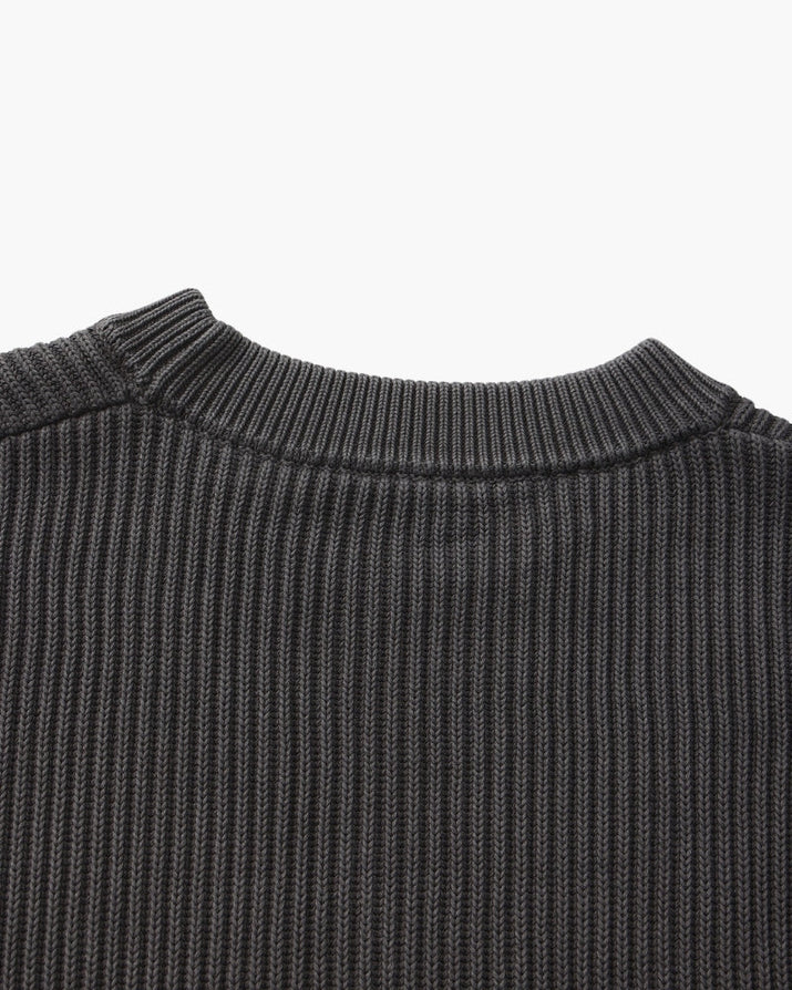 Classic Men's Rib Knit Crewneck Sweater - Soft Wool Blend Luxury Apparel
