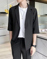 Men's Elegant Smart Casual 2-Piece Suit Set - Jacket and Trousers