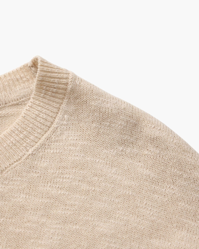 Premium Linen Cotton Blend Crewneck Tee: Soft, Breathable, Versatile Style