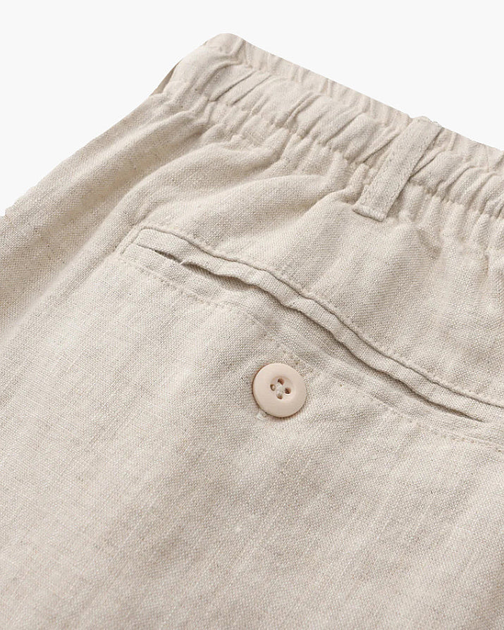 Casablanca Men's Premium Linen Shorts: Lightweight, Breathable for Effortless Summer Comfort