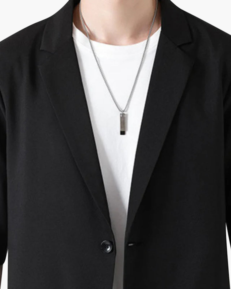 Men's Elegant Smart Casual 2-Piece Suit Set - Jacket and Trousers