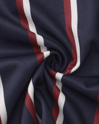 Men's Tide Striped Quick-Dry Swim Briefs with Supportive Elastic Waistband