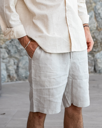 Casablanca Men's Premium Linen Shorts: Lightweight, Breathable for Effortless Summer Comfort