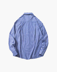 Comfortable Oversized Striped Cotton Shirt for Men - Modern Relaxed Fit Style