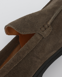 Premium Men's Suede Slip-On Loafers with Distinctive Black Soles