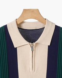 Tivoli Men's Half-Zip Short-Sleeve Knit Shirt - Viscose-Polyester Blend