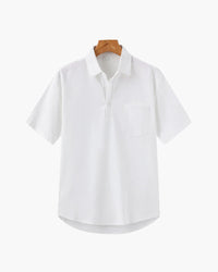 Casablanca Men's Lightweight Linen Polo Shirt - Breathable, Relaxed Fit, Summer Essential