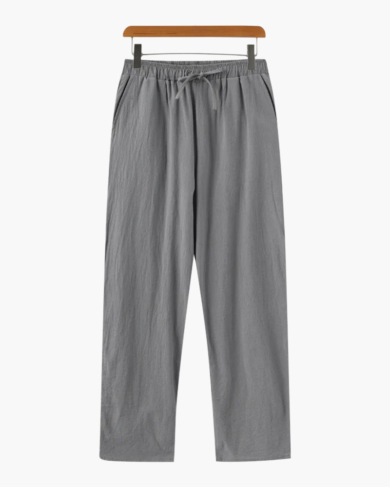 Zanzibar Men's Lightweight Breathable Linen Trousers - Ultimate Casual Comfort