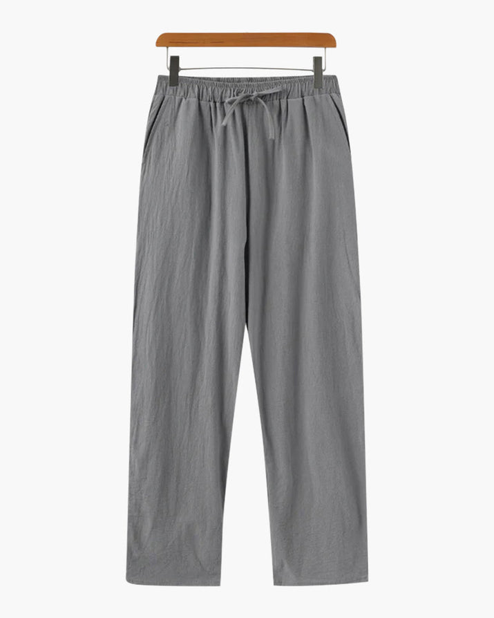 Zanzibar Men's Lightweight Breathable Linen Trousers - Ultimate Casual Comfort